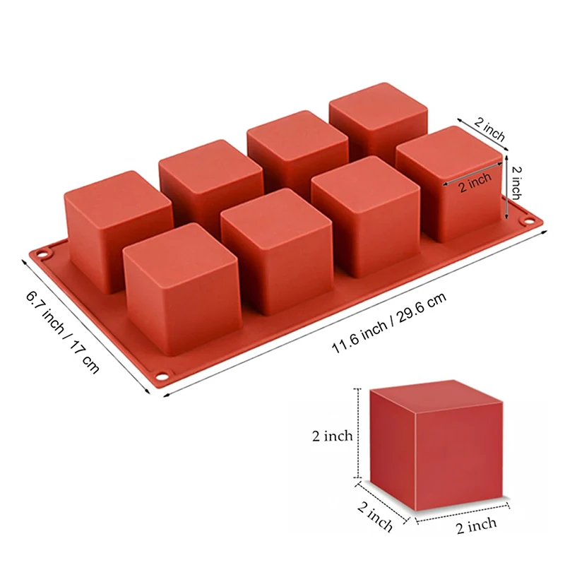 8 Cavity Square Mousse Cake Mo - Candle Supplies Eu recension och pris
